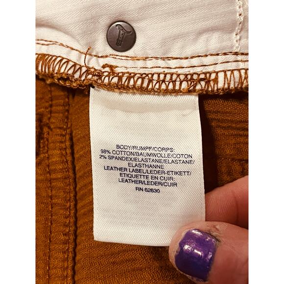 Lands’ End Mid Rise Straight Leg Corduroy Pants Women’s 6 Rust Brown Preppy - Picture 6 of 8